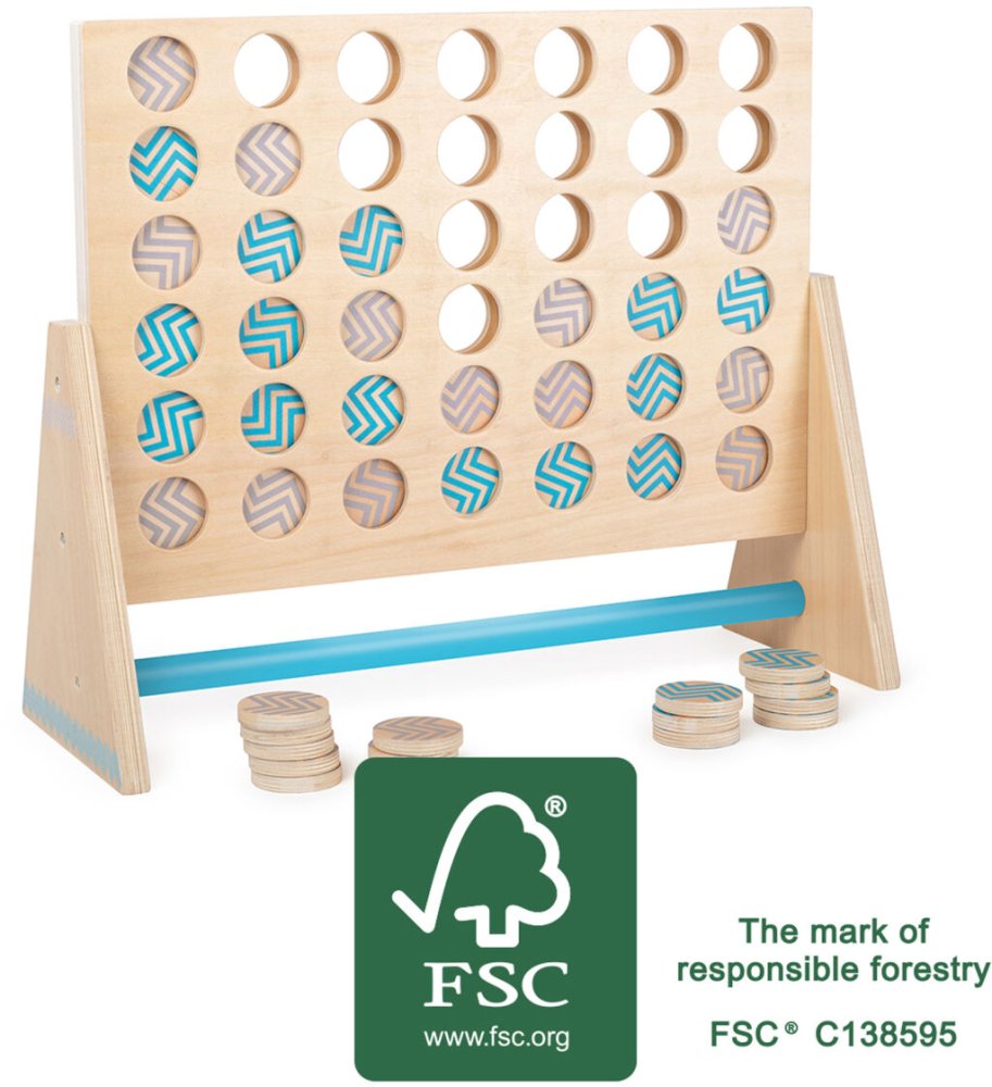 small foot Fa Játék Négy egy sorban XXL