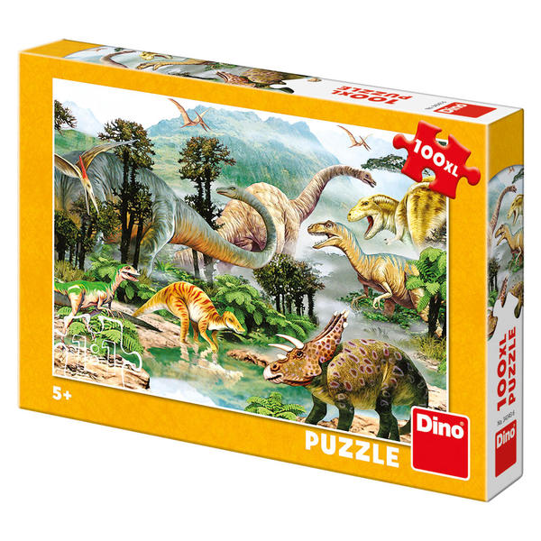 Dino Puzzle La vida de los dinosaurios 100 piezas