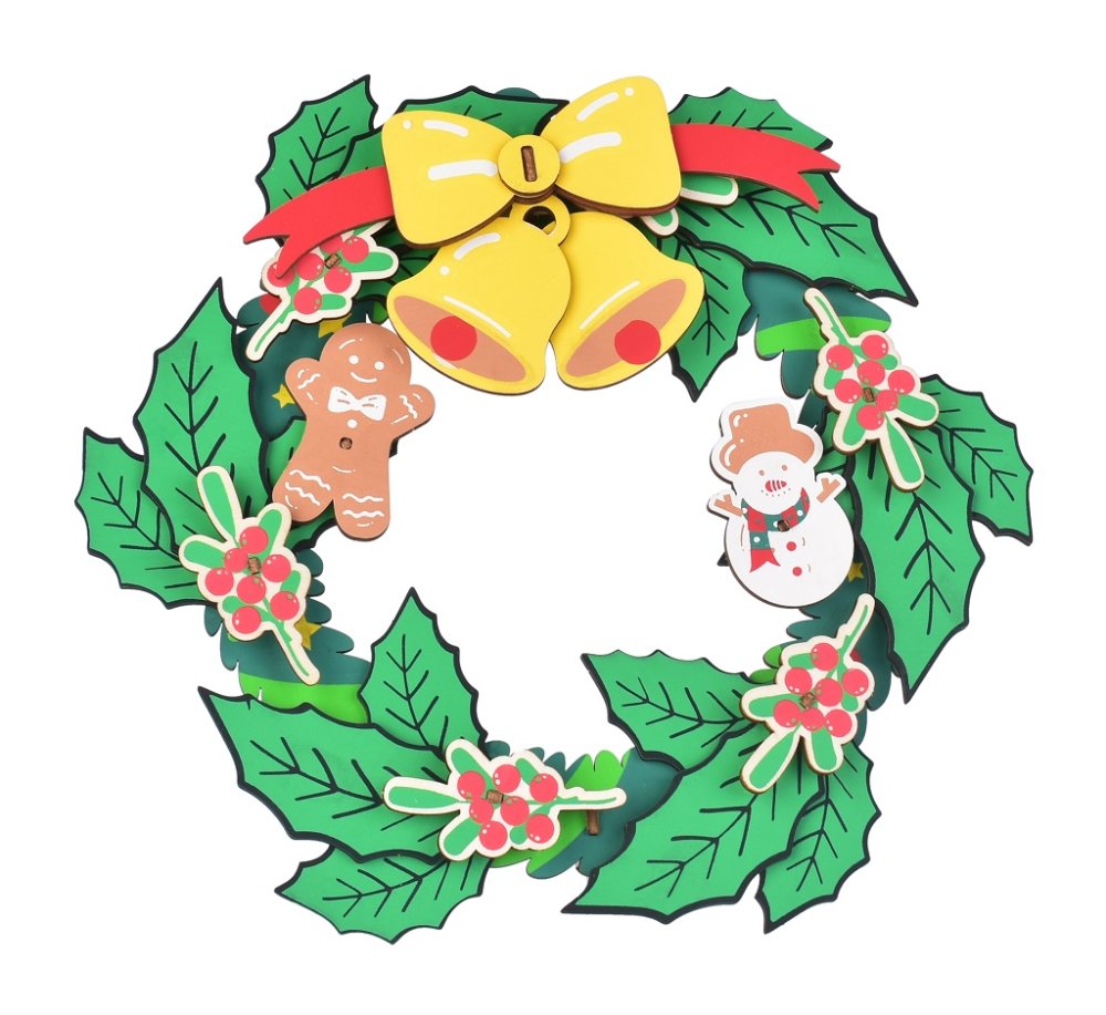 Woodcraft Drewniane Puzzle 3D Wieniec Świąteczny