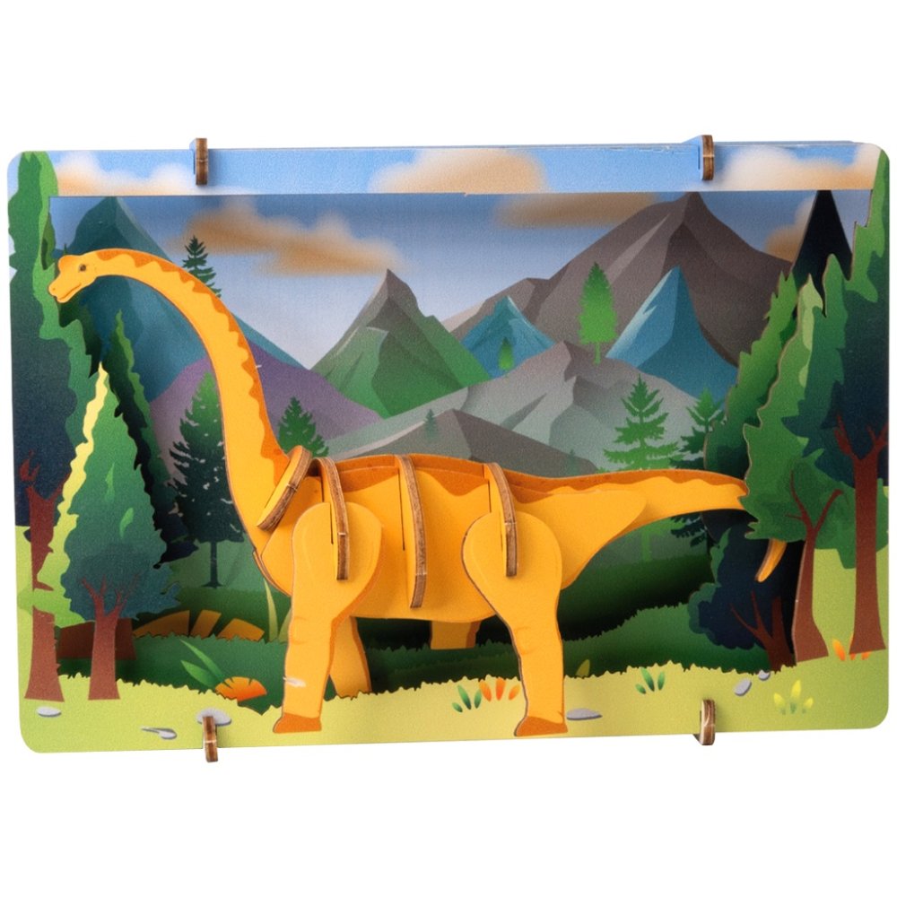 EscapeWelt Drewniane Puzzle 3D Brontosaurus