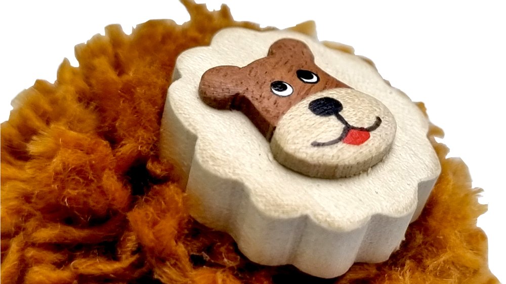 2Kids Toys Aimant en bois grand pompon Lion – Image 2