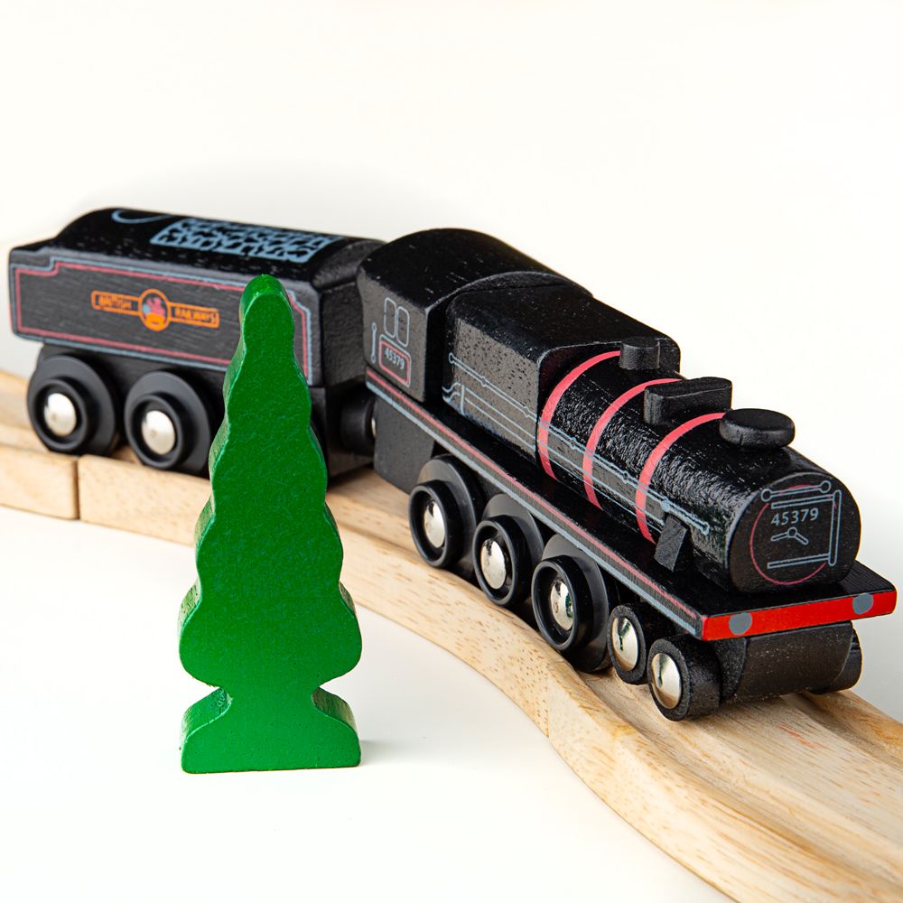 Bigjigs Rail Réplica de Madera de la Locomotora Black 5 Engine - Imagen 5
