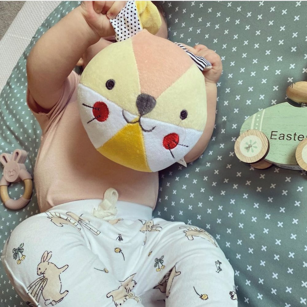 Petit Collage Hochet lapin rose – Image 5