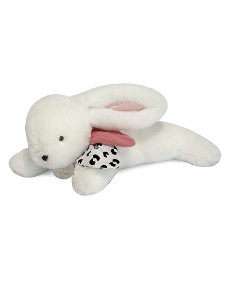 Doudou Zestaw upominkowy - Pluszowy króliczek z różowym pomponem 25 cm - obrazek 4