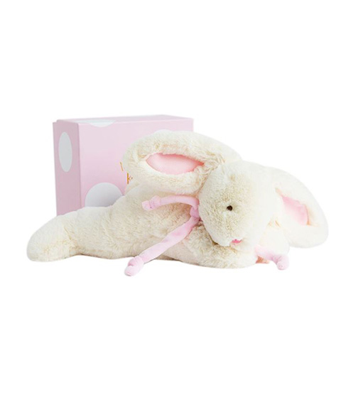 Doudou Zestaw prezentowy - Pluszowy króliczek pink 30 cm