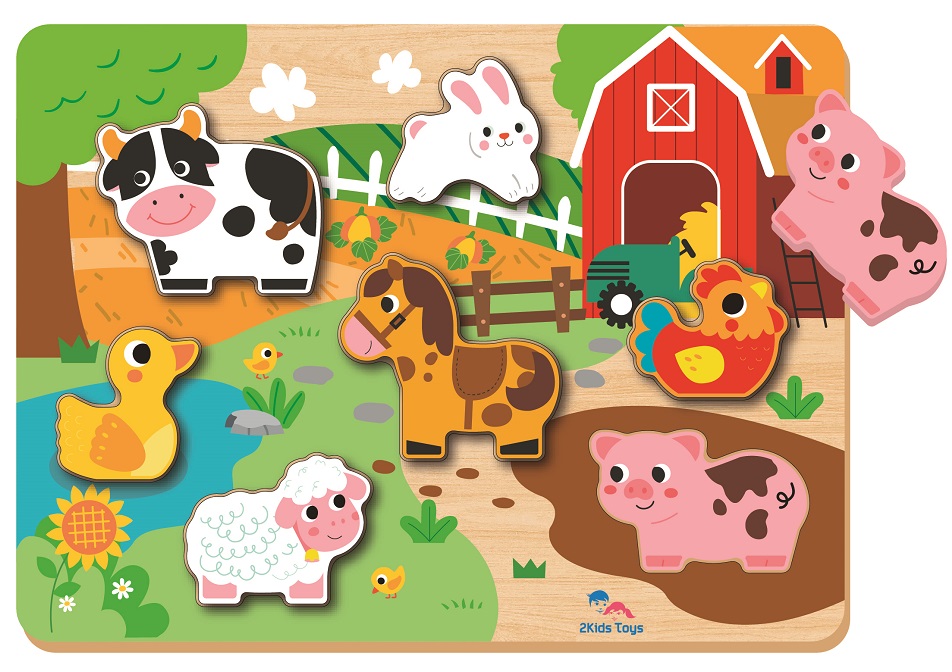 2Kids Toys Puzzle encajable Granja