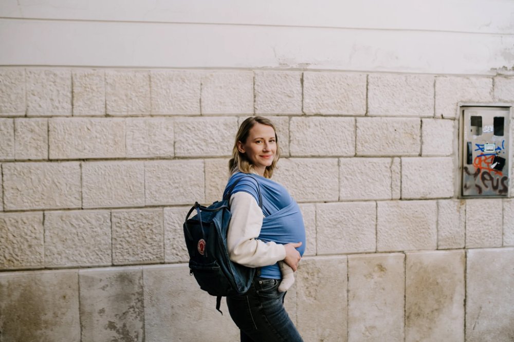 BOBA Babahordozó / kendő Classic Wrap - Navy Blue - Image 6