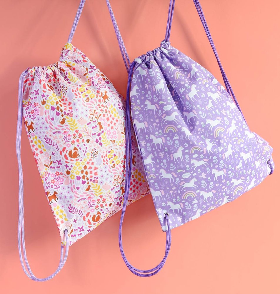 A Little Lovely Company - Bolsa de deporte infantil - Unicornios y arcoíris - Imagen 5