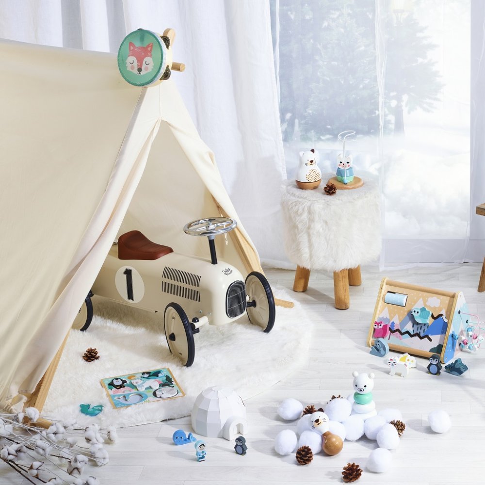 Vilac Vintage rowerek biegowy kremowy - obrazek 3