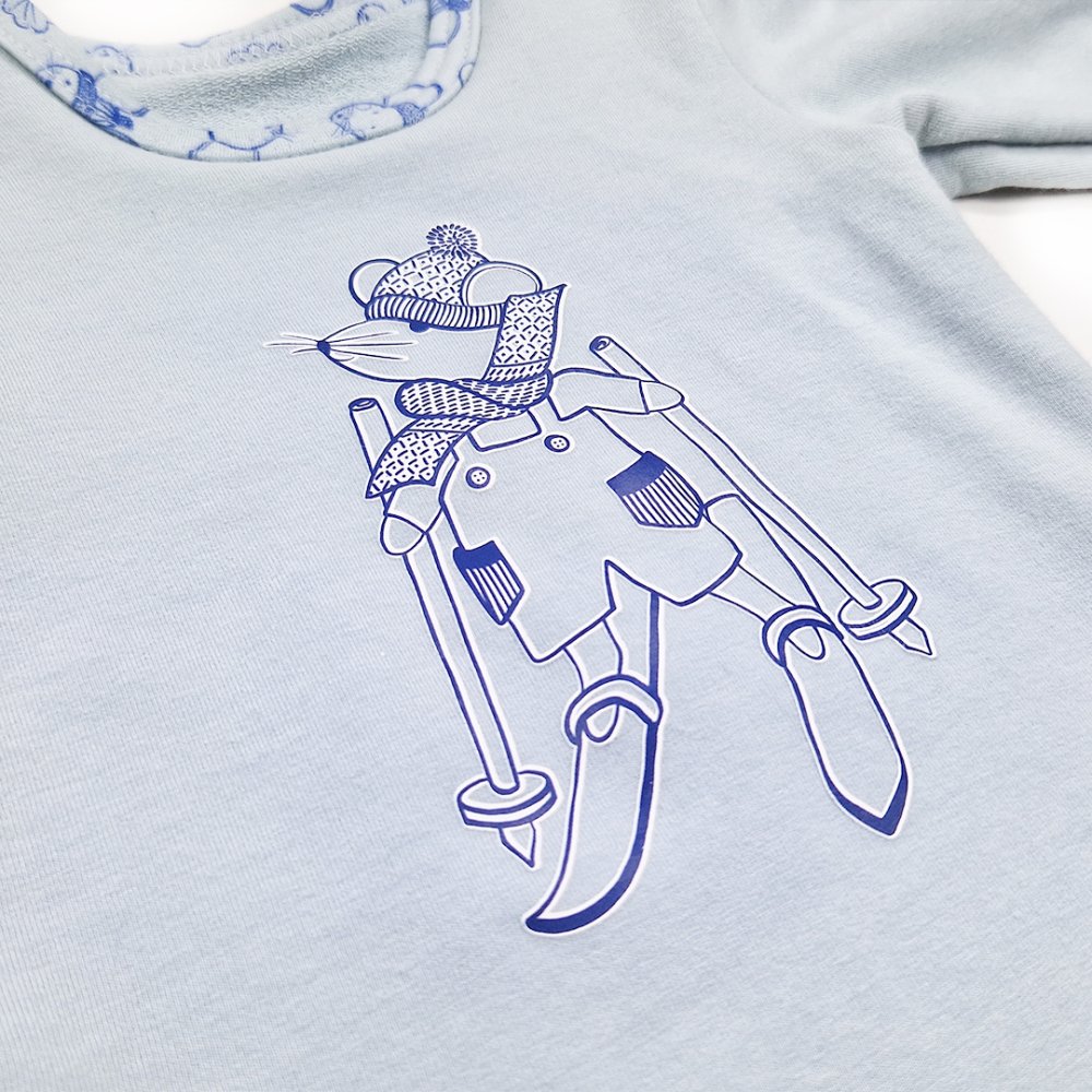 Body smanicato con immagine DR Outlast® - azzurro ghiaccio 62 - immagine 4