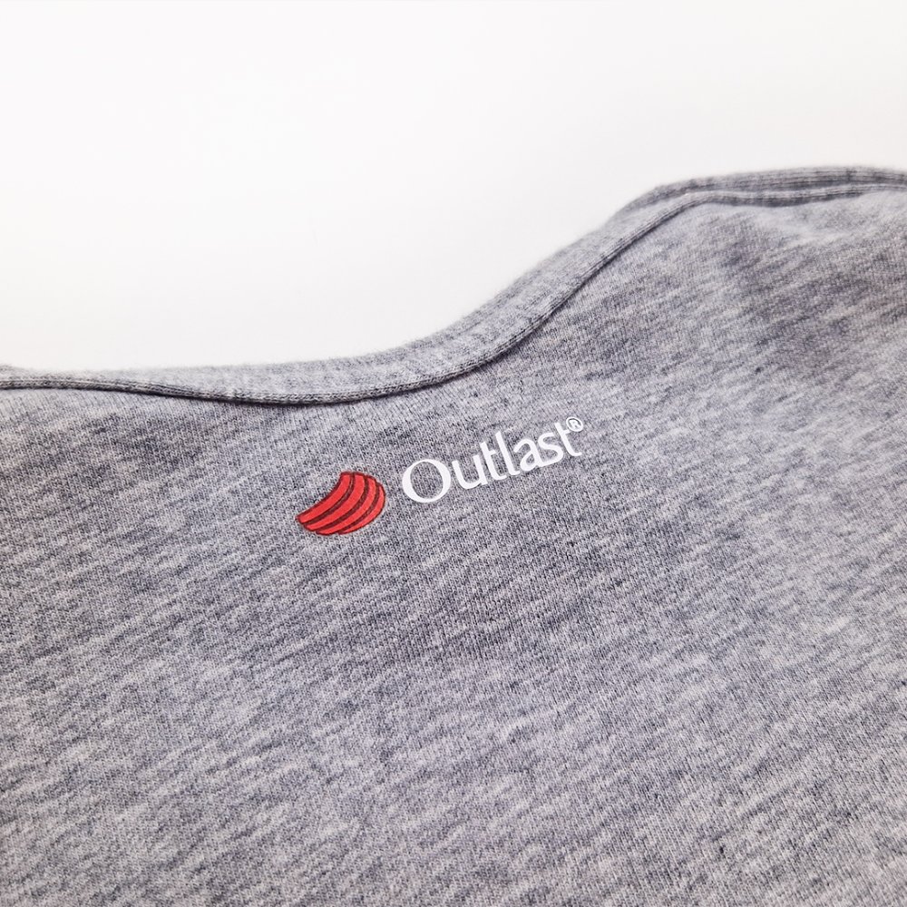 Body smanicato con immagine DR Outlast® - mélange grigio 62 - immagine 3