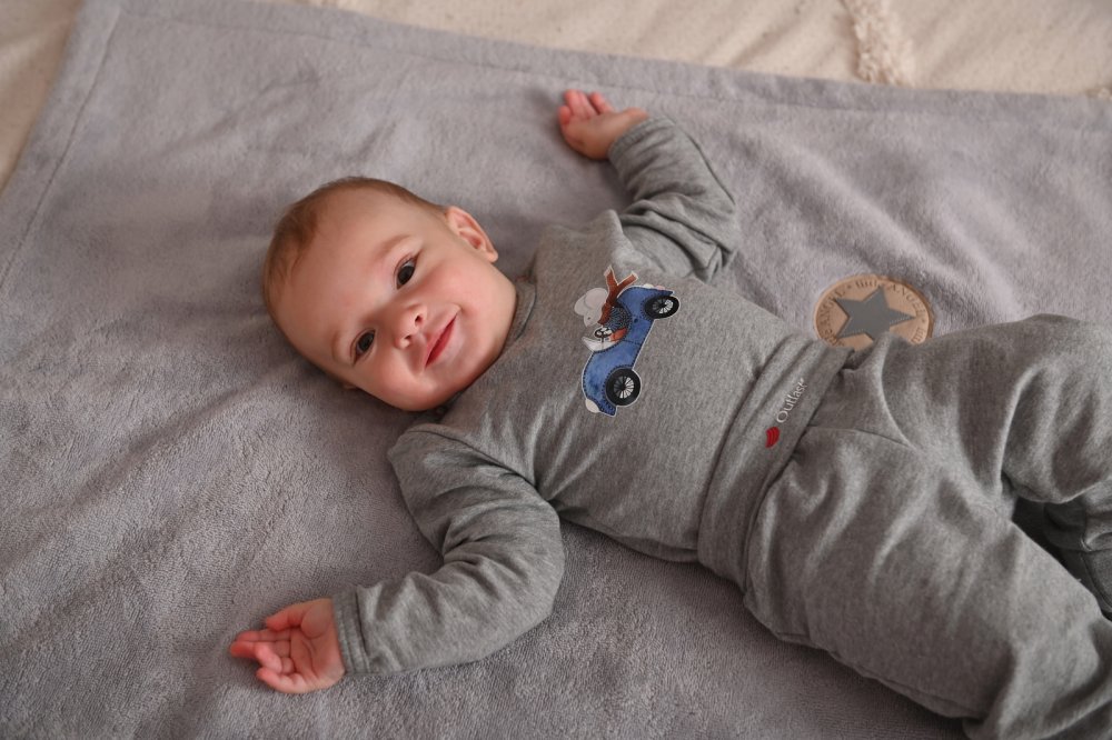 Body smanicato con immagine DR Outlast® - mélange grigio 62 - immagine 6