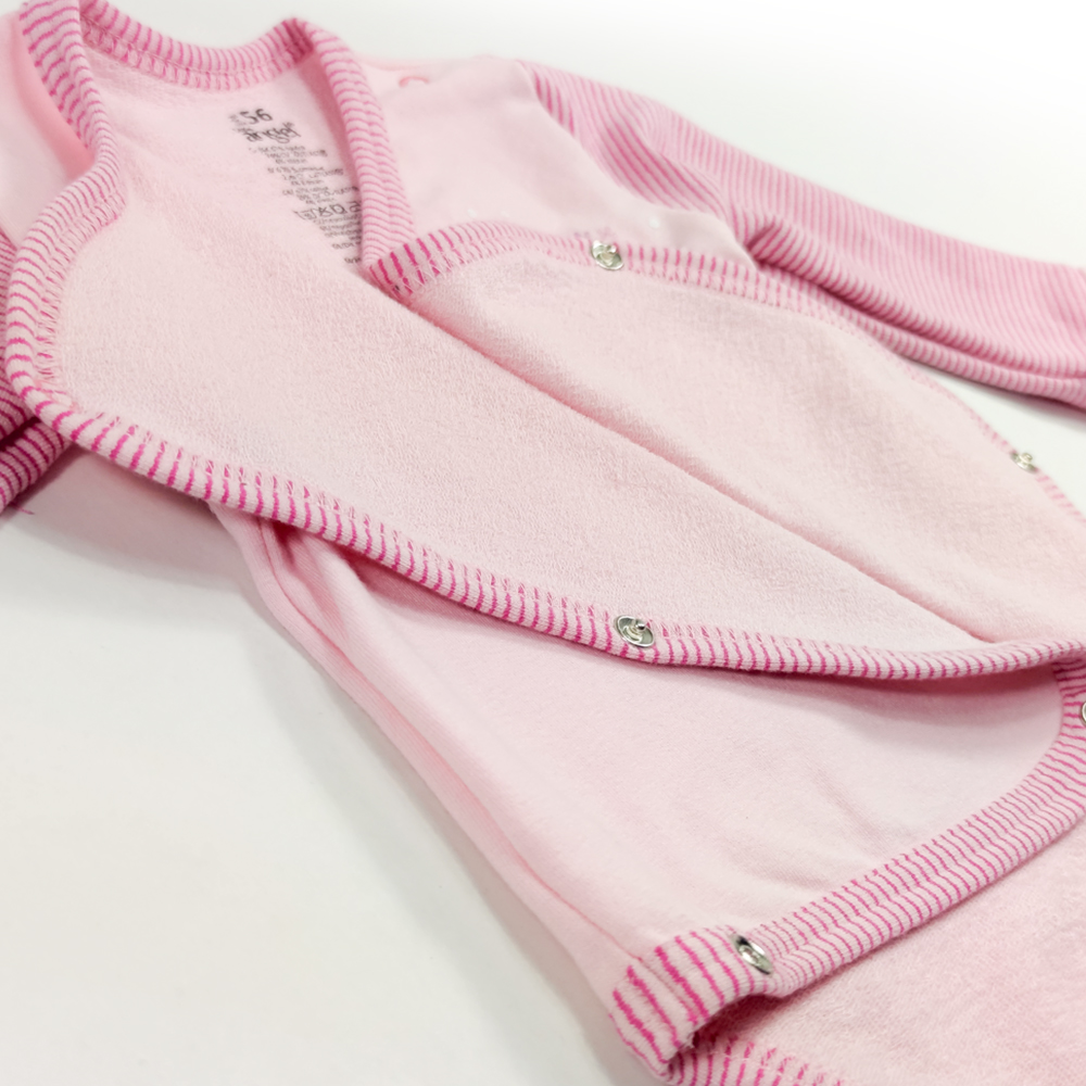 Wickelbody DR Outlast® - rosa baby/Streifen 62 – Bild 2