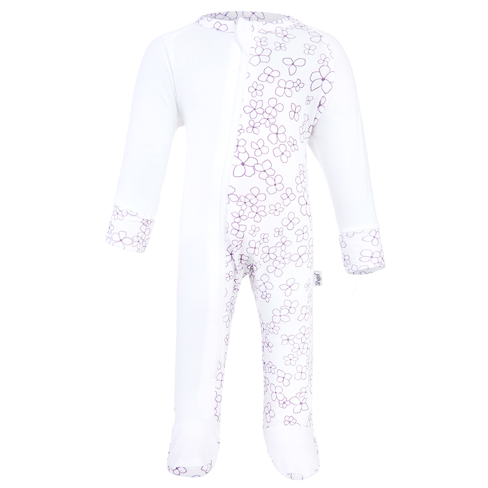 Mono fino ESTAMPADO DR Outlast® - flores blancas 86