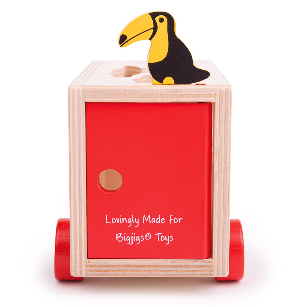 Bigjigs Toys Dřevěné auto se zvířátky safari (obrázek 5)