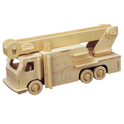 Woodcraft Drewniane puzzle 3D strażacy