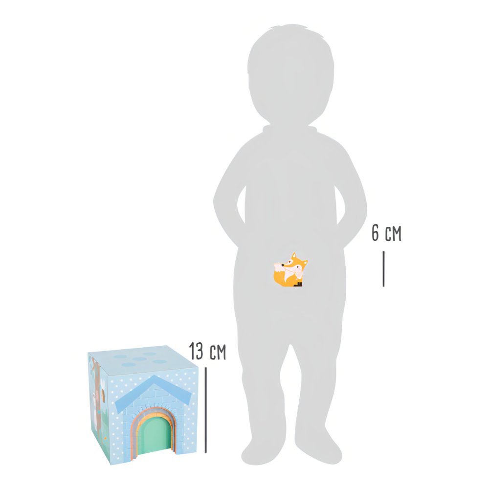 small foot Skládací věž pastelová se zvířátky (obrázek 5)