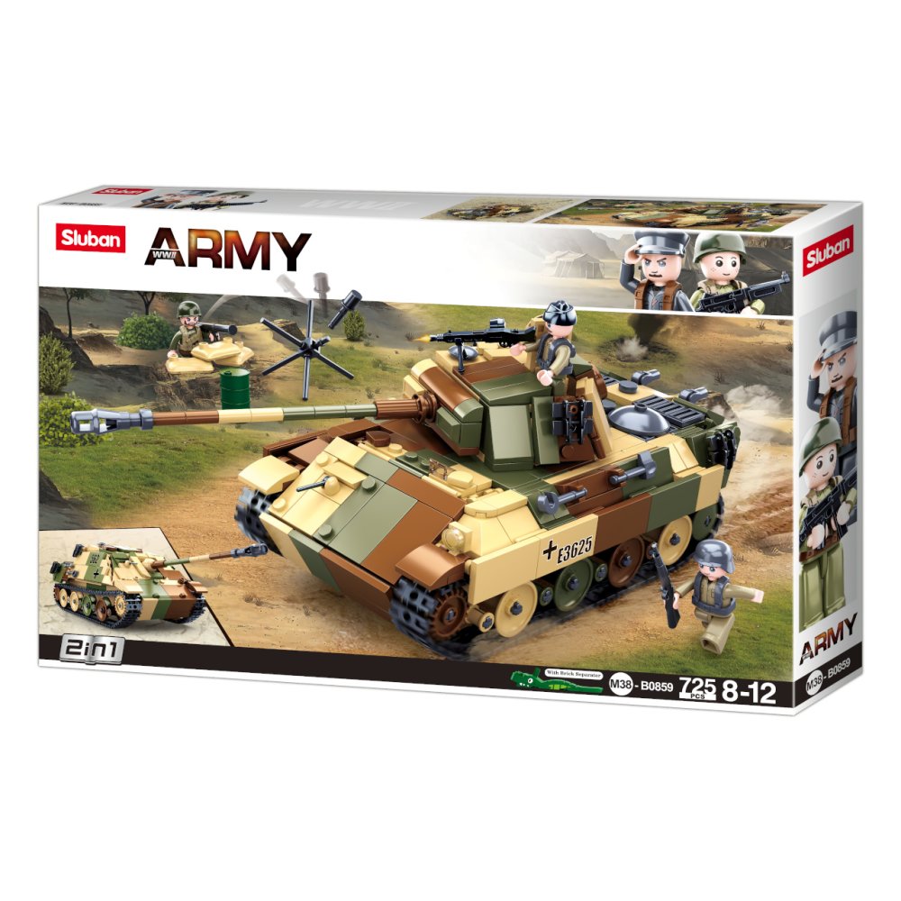 Sluban Army N38-B0859 Maskovaný tank střední 2v1 (obrázek 5)