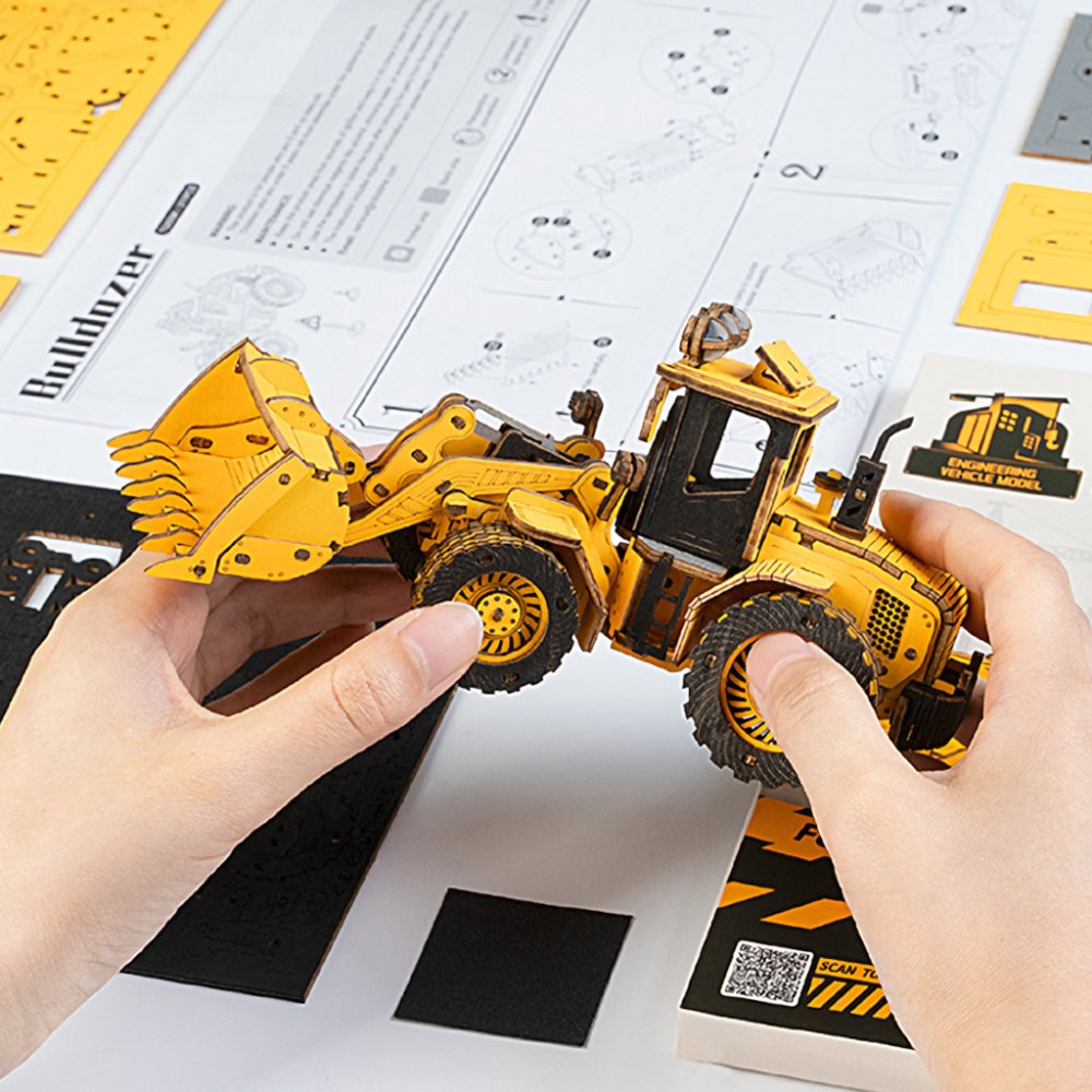 RoboTime 3D dřevěná mechanická skládačka Nakladač (obrázek 6)