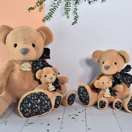 Doudou Histoire d´Ours Plyšový kamarád světle hnědý medvídek 25 cm (obrázek 4)