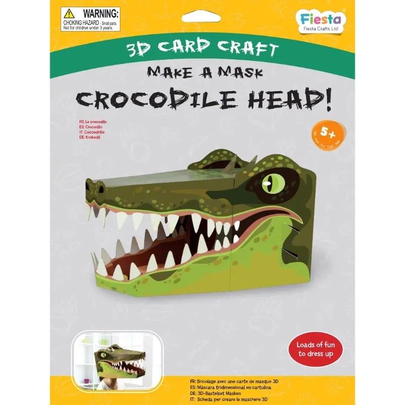 Fiesta Crafts Kreativní sada 3D maska Krokodýl