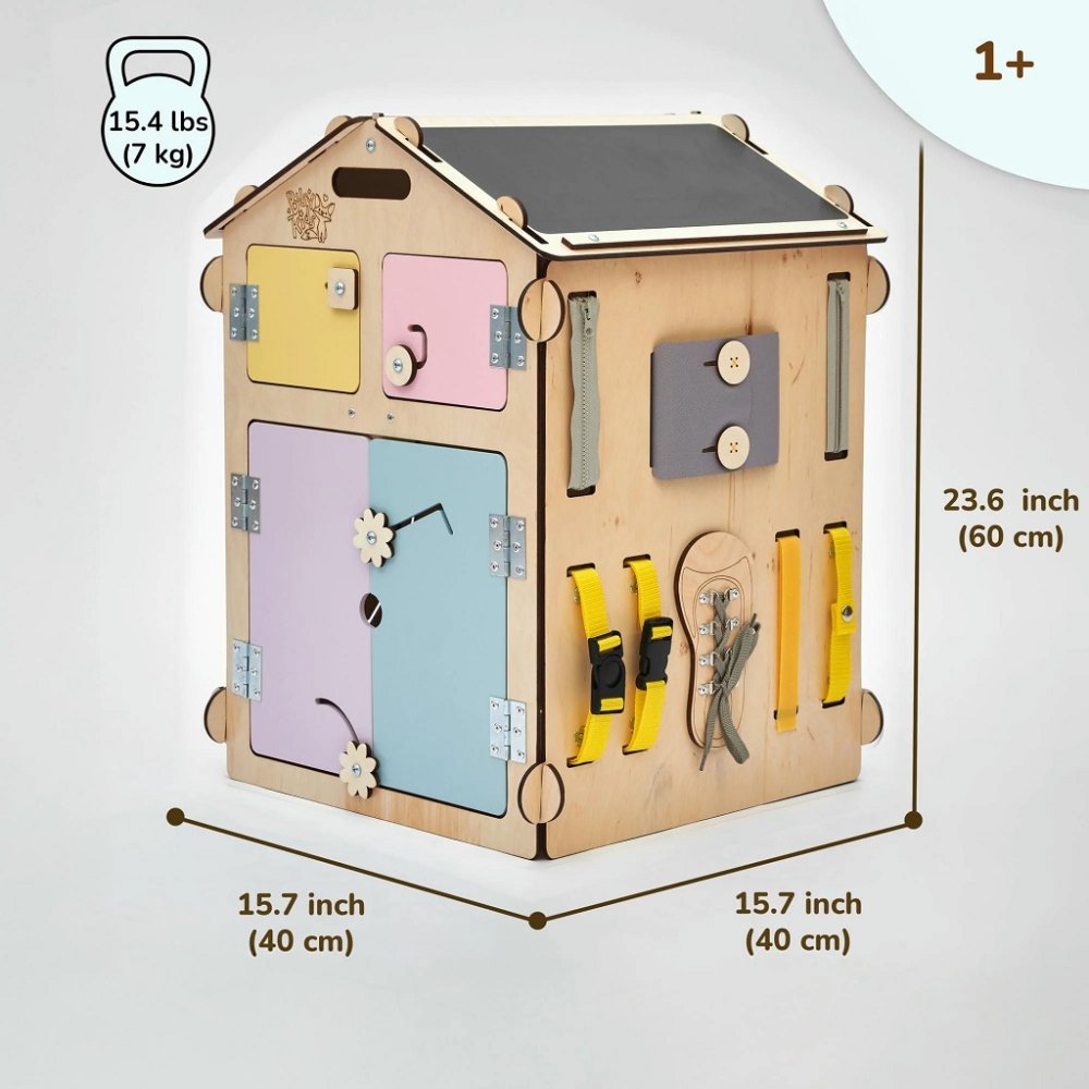 BusyKids Activity board Domeček pastelový (obrázek 3)