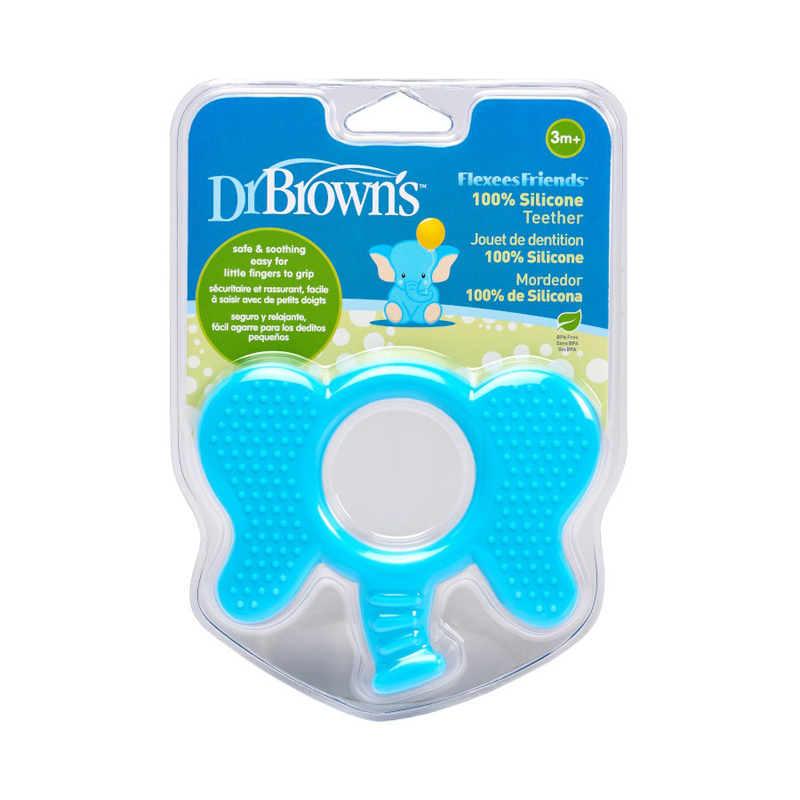 DR.BROWN'S FlexeesFriends Anneau De Dentition 3 Mois+ Bleu