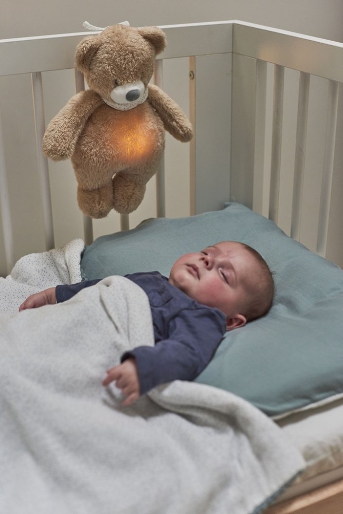 NATTOU Pluche Muzikaal Slaapliedje Met Licht- En Huilsensor 4 In 1 Sleepy Bear Pale Brown 0m+