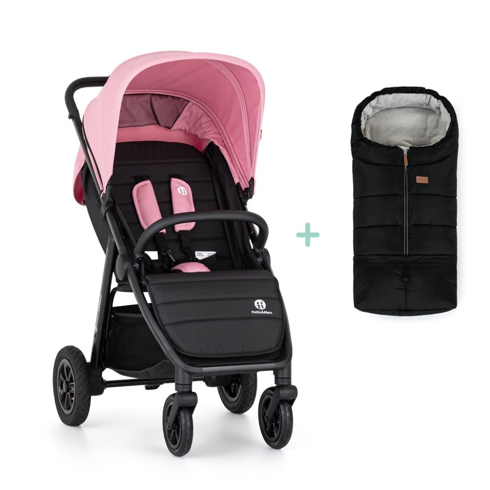 PETITE&MARS Sportvagn Airwalk2 Rose Pink + PETITE&MARS Väska Jibot GRATIS