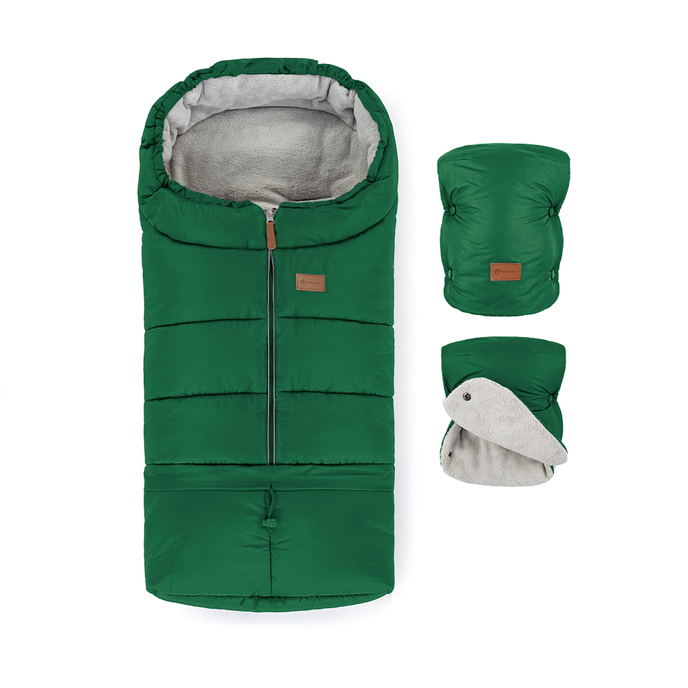 PETITE&MARS Ensemble Sac D'hiver 3en1 Jibot + Gants De Poussette Jasie Juicy Green