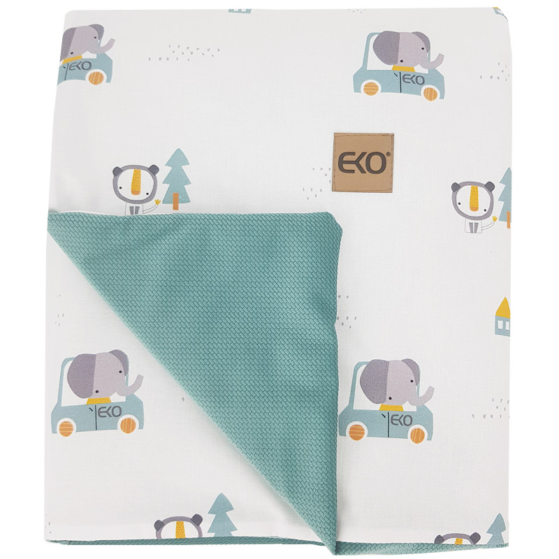 EKO Coperta Double Face In Cotone Foderata In Velluto Cars 100x80cm