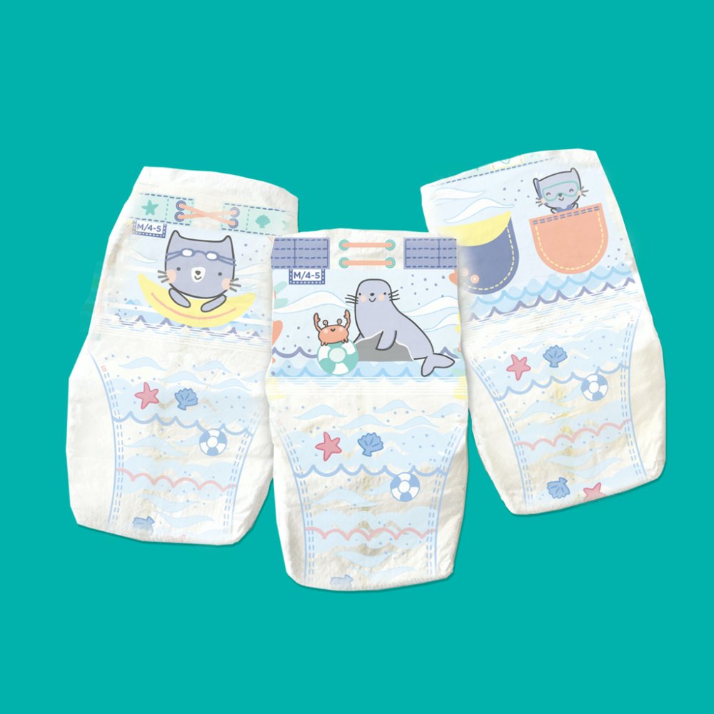 Wodoodporne Majtki Pieluszkowe PAMPERS Splashers Rozm. 4 (11 Szt.) 9-15 Kg