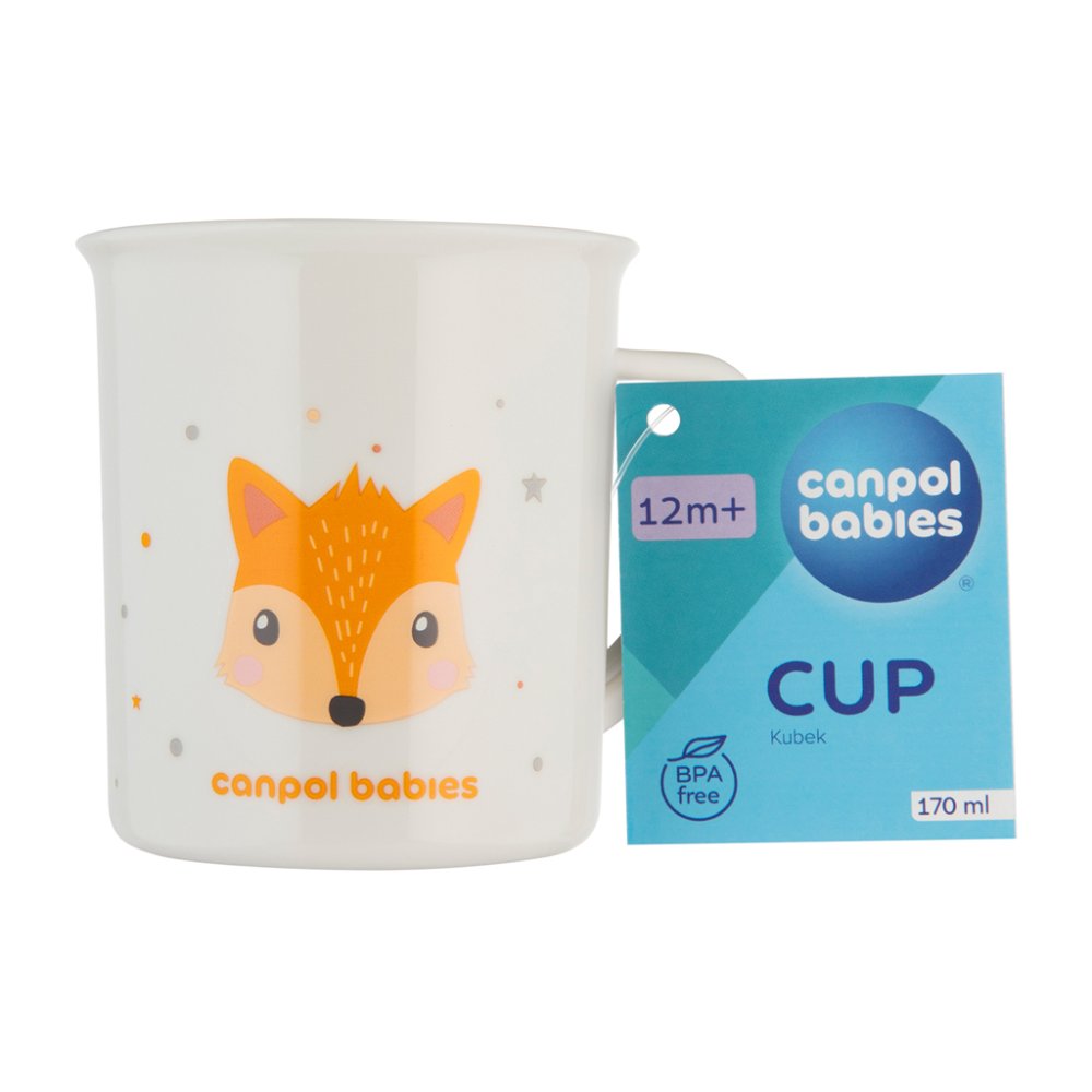 CANPOL BABIES Plastic Cup CUTE ANIMALS - Fox 170 Ml