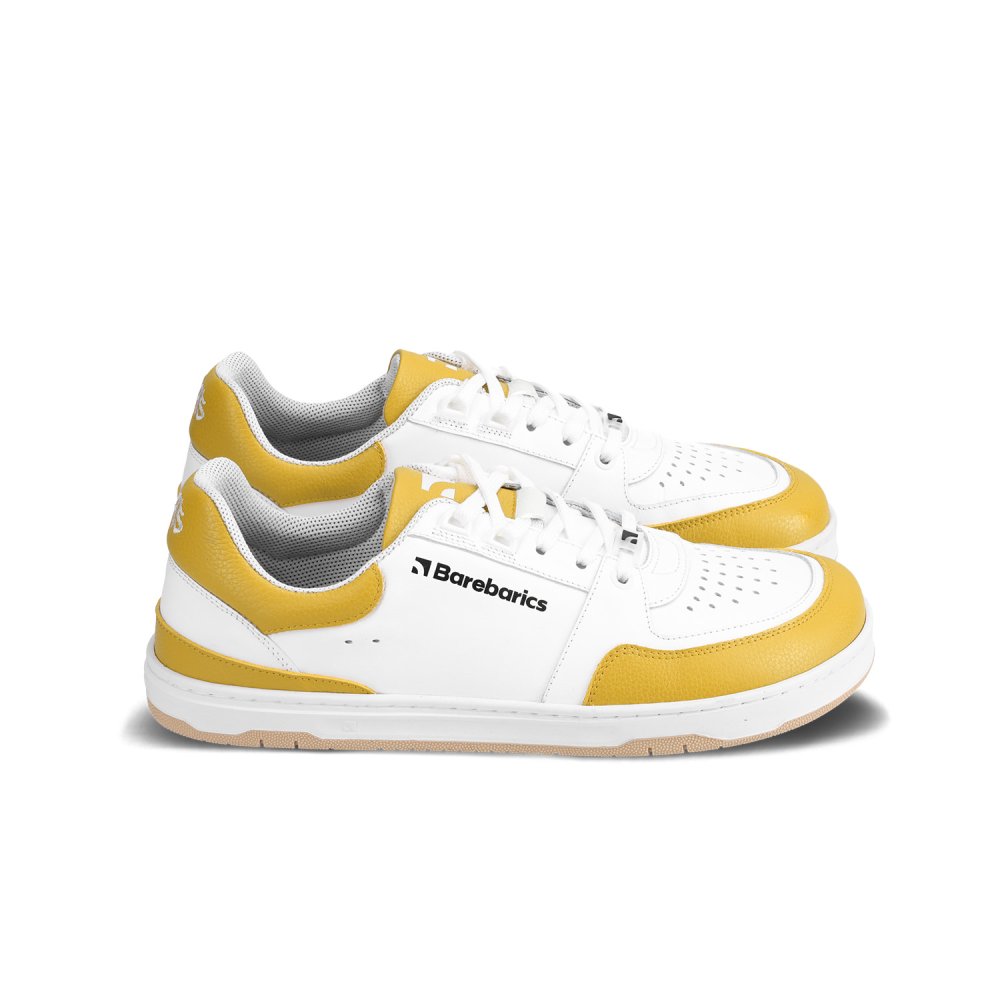 Barefoot Tenisky Barebarics Wave - White & Sunset Yellow 39 Yellow