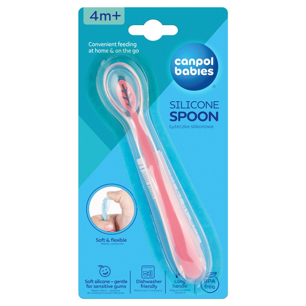 CANPOL BABIES Cucchiaio in silicone rosa - immagine 3