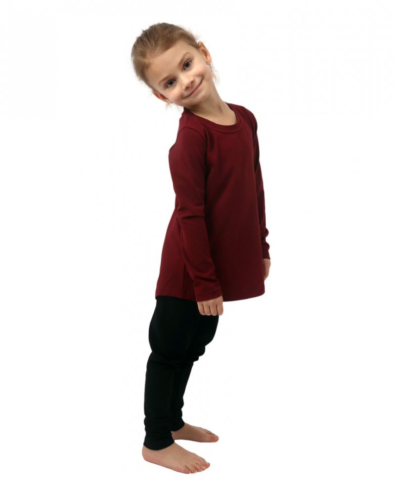T-shirt manches longues pour filles, bordeaux 122 – Image 3