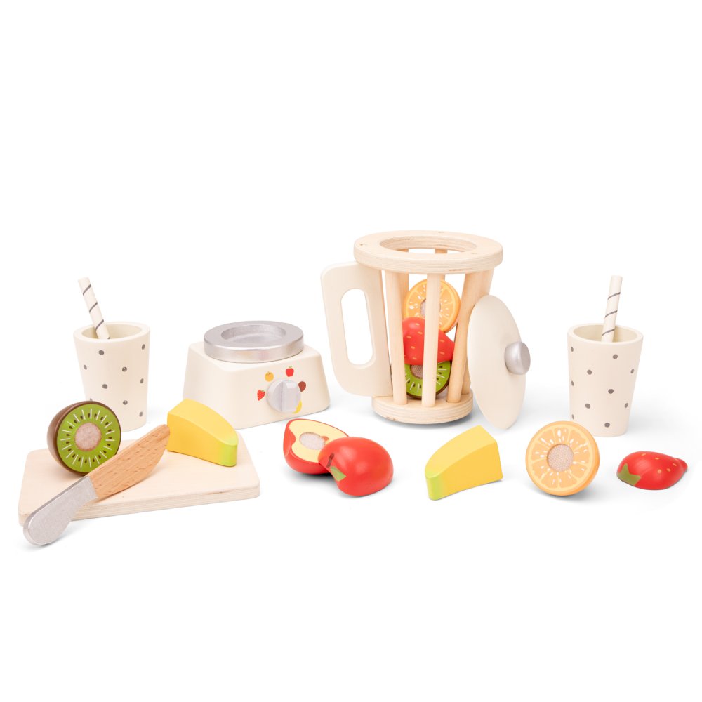 Frullatore in legno per smoothie con frutta - immagine 5