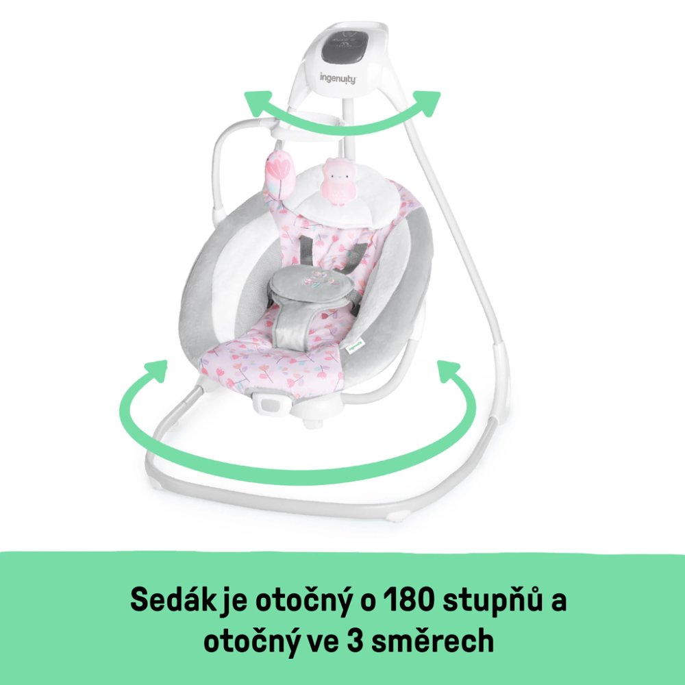 INGENUITY Balancelle vibrante avec mélodie Cassidy 0+m, jusqu'à 9 kg – Image 6