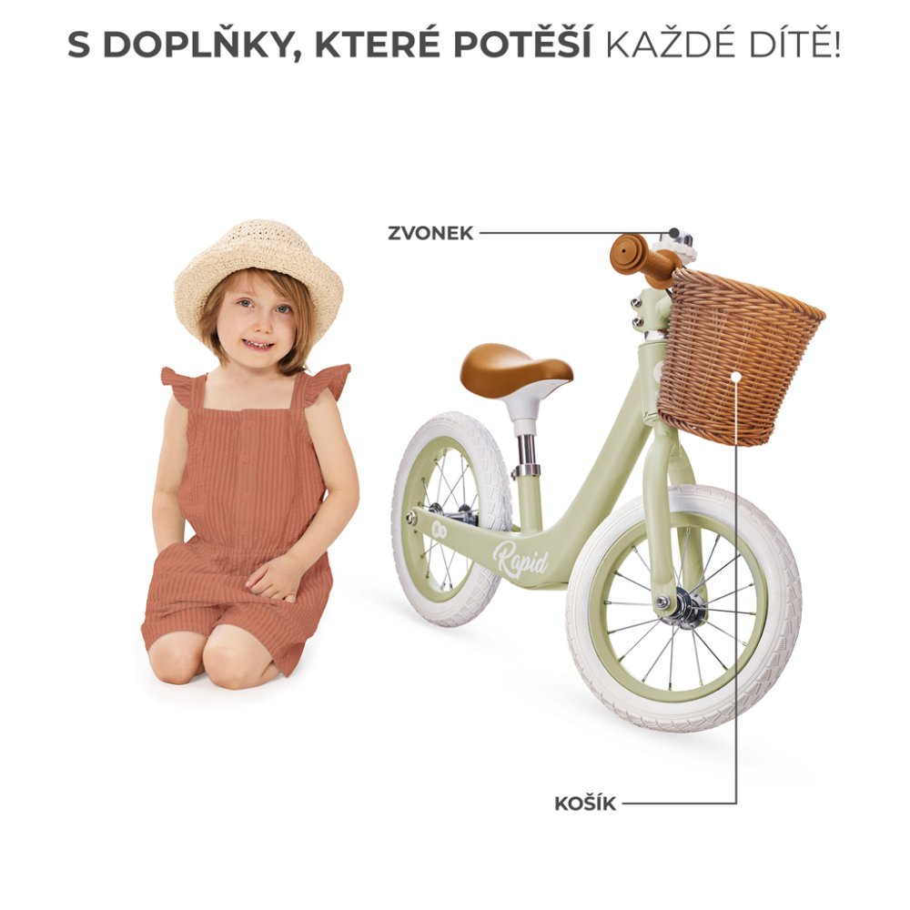 KINDERKRAFT SELECT Bicicletta senza pedali Rapid2 Savannah Green - immagine 7