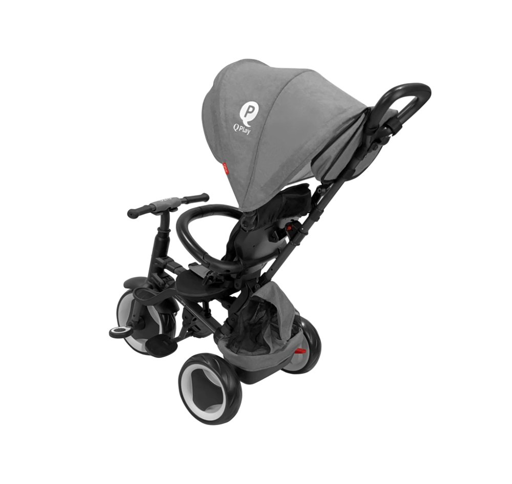 QPLAY Triciclo Rito eva plus Grey, età 10-72 mesi - immagine 6