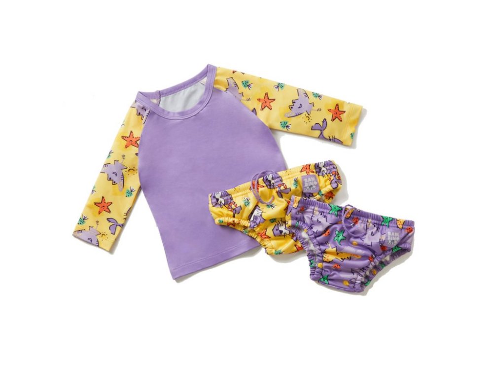 BAMBINO MIO Ensemble de 3 pièces pour la natation, OEKO-TEX® Standard 100, Sable, 7-9 kg-6-12 m