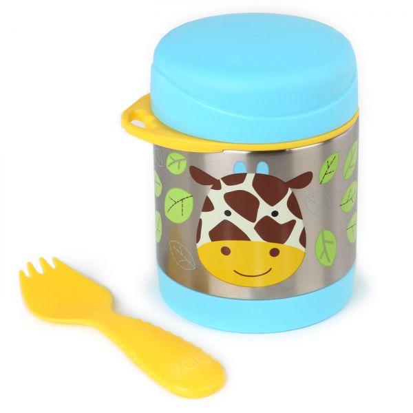 SKIP HOP Zoo Termos per alimenti con cucchiaio/forchetta Giraffa 325 ml, 3+ + AQUAINT 500 ml - immagine 3
