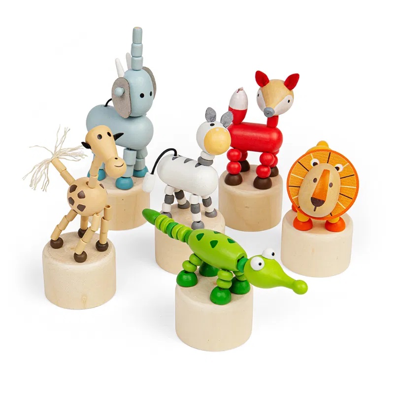 Bigjigs Toys Animaux à presser en bois Safari 1 pc
