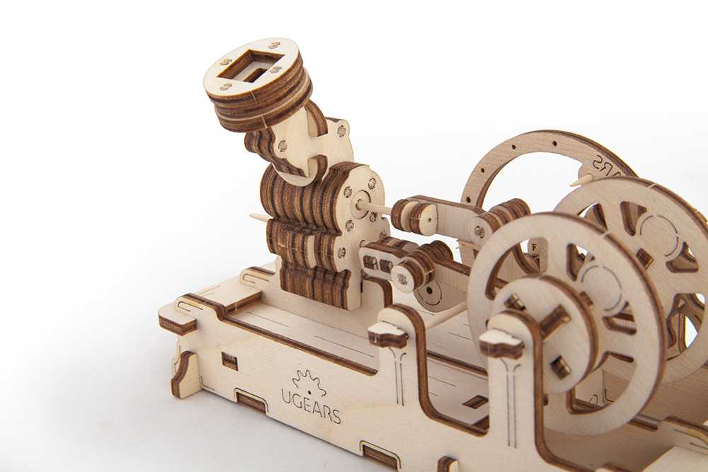 Puzzle 3D en bois mécanique Ugears - Moteur – Image 3