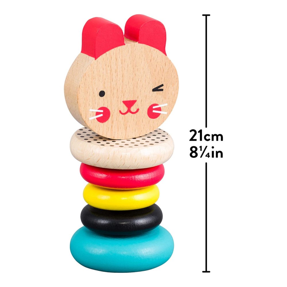 Petit Collage Hochet en bois lapin – Image 3