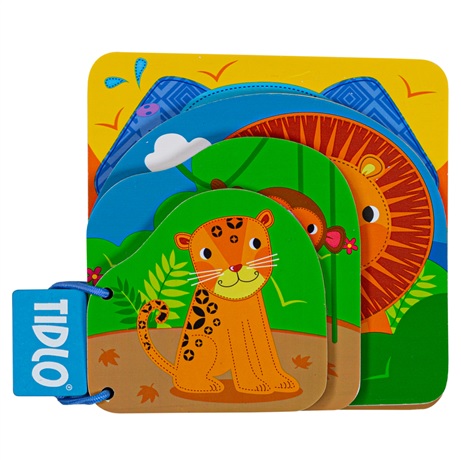 Tidlo Drewniana książeczka dżungla