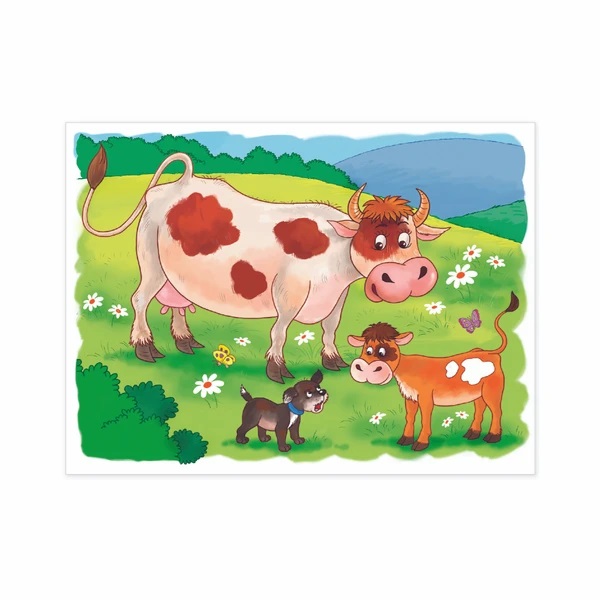 Dino Dřevěné obrázkové kostky Na farmě 12 kostek (obrázek 9)