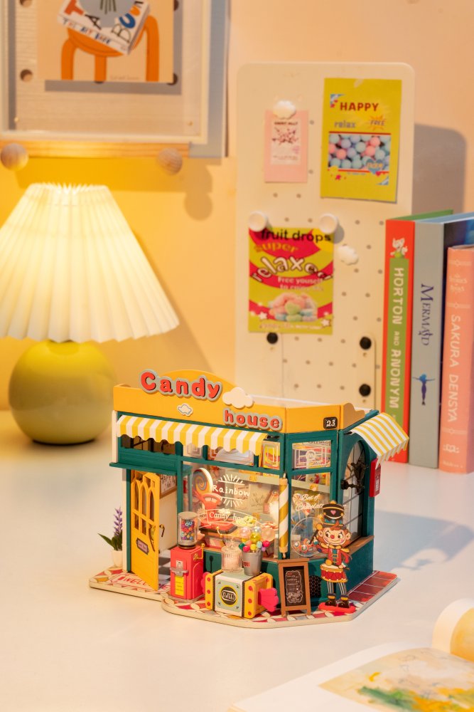 RoboTime 3D dřevěná skládačka Miniatura domečku Cukrárna (obrázek 9)