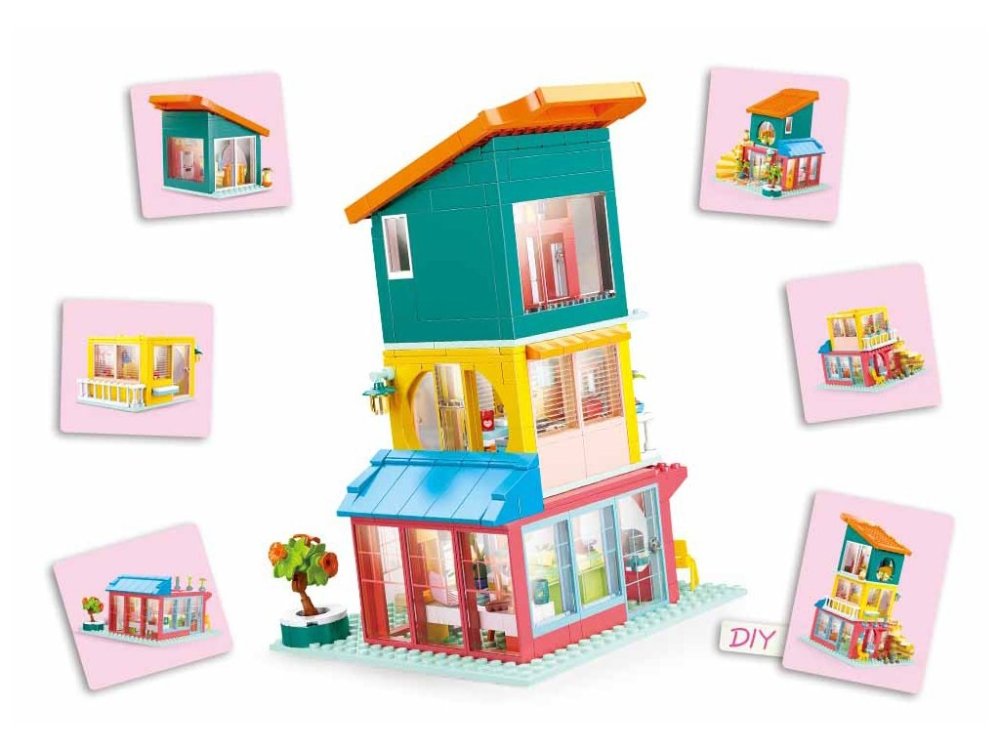 Sluban Girls Dream M38-B1090 Trzypiętrowy domek - obrazek 3
