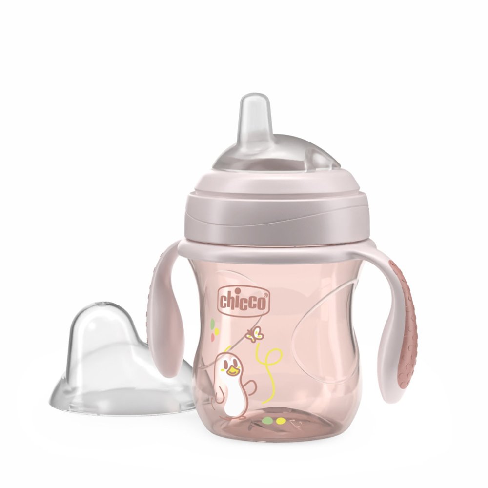 CHICCO Transition Trinklernbecher mit Griffen pink, 4m+ – Bild 7